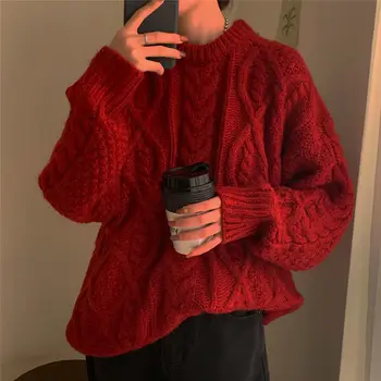 Nové Jarné Ženy Sveter Červená Vysoký Elastické Farbou Pletené Pulóvre Bežné Ženské Vytiahnuť Femme TopsSweater