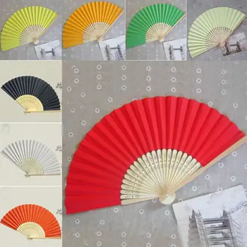 NOVÉ Letné Mini Ventilátor Čínskeho Bambusu Skladanie Papiera Patternless Strane Ventilátora Domova 24992
