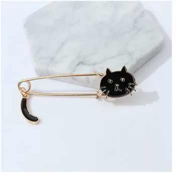 Nové Módne Osobnosti Krásne Drip Malé Cat Vrtí Chvostom Zvierat Brošňa Jednoduché Dabie Pin Šperky Veľké Brošne Slza Brošňa