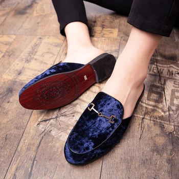 Nové pánske baotou papuče semiš vysoko kvalitné pánske topánky, originálne módne výšivky osobné pánske topánky, strana topánky 31348