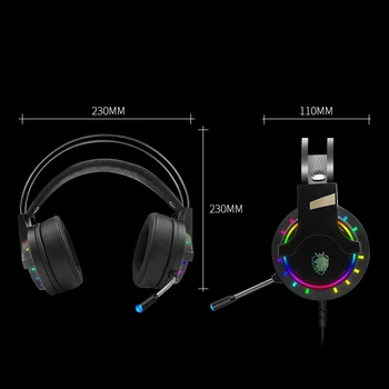 Nové SOONHUA USB Gaming Headset 7.1 Priestorový Zvuk Slúchadiel Herné Slúchadlá S Mikrofónom Pre PC Prenosný Počítač Dropshipping