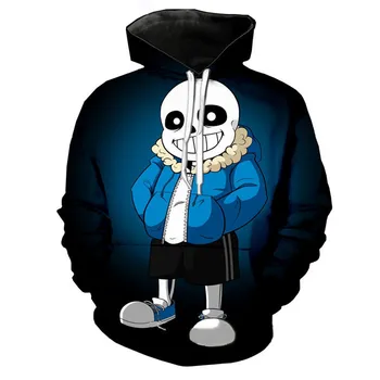 Nové Undertale Black hoodies lebky Sans vzor 3D tlač Bunda, Mikina Halloween cosplay kostým 45002