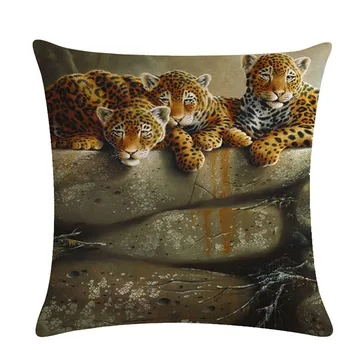 Nové Zviera World Series Vankúš Bielizeň Roztomilý Leoparda, Tigra Fox Home Dekoratívny Vankúš Na Gauč Cojines 41365