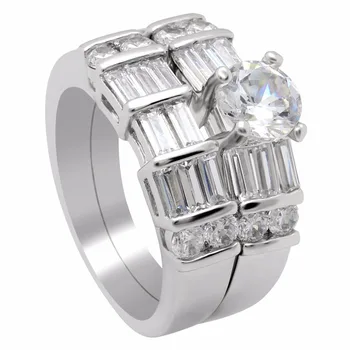 Nové čierne produkt trendy black gun prst krúžky nastaviť jemné šperky biely zirkón Šperky pre ženy, mužov, svadobné doprava zadarmo