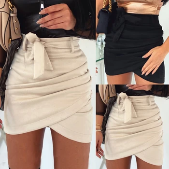 Nové Žien Jar Leto Krátke Sukne Tesný Package Hip Sukne Štíhly Vysoký Pás Nepravidelný Sukne Sexy Mini Sukne