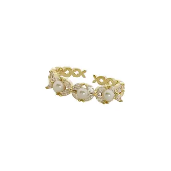 Nový, originálny dizajn, luxusný pearl diamond otvorenie nastaviteľný krúžok svetlo luxus, šarm ženy značky strieborné šperky