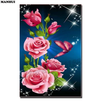 Nový Produkt Diamond Výšivky 5D DIY Diamond Maľovanie rose Mozaiky Živice Vŕtať Domáce Dekorácie SSF025
