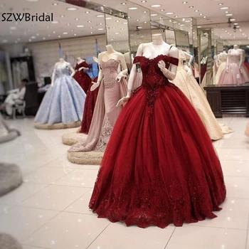 Nový Príchod Červenej plesové šaty, večerné šaty 2021 Dubaj arabčina Prom šaty rameno abiye večerné šaty vyrobené Real 9012