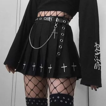 Nový punk a-slovo taktické polovica dĺžky skladaný mini sukne na jar a v lete roku 2021 harajuku sukne dámske streetwear 8321