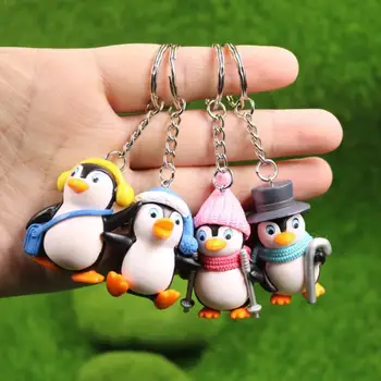 Nový Roztomilý Kreslený Penguin Keychain Taška Animal Prívesok Taška Deti Keyring Hračka Keychain Príslušenstvo Darček Deti Prívesok Birthd I4L4