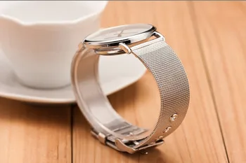 Nový Top Luxusné Hodinky Ženy Značky Ženeve Hodinky Ultra Tenké Nehrdzavejúcej Ocele Oka Kapela Quartz Hodinky Módne bežné hodinky