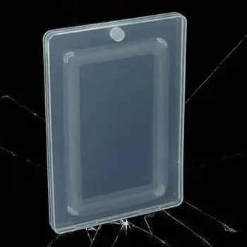 Nový transparentný plastový obdĺžnikový karty prípade flip diely plastové okno vizitku box F20173445
