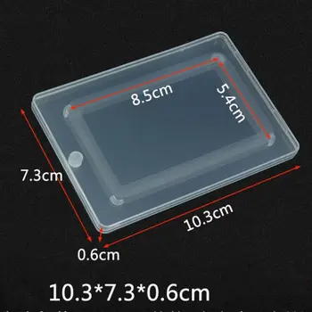 Nový transparentný plastový obdĺžnikový karty prípade flip diely plastové okno vizitku box F20173445