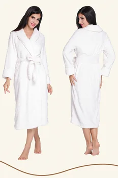 Nový Štýl Dlhý Rukáv Župan Zimné Dámske Kimono Župan Sleepwear Sexy Župane Negližé Hrubé Nightgown