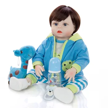 NPK Bábika 48 cm celého tela silikónové reborn batoľa, dieťa bábiky realisticky mäkké bebe reborn bábiky chlapec vody dôkaz vaňa hračka darček