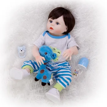 NPK Bábika 48 cm celého tela silikónové reborn batoľa, dieťa bábiky realisticky mäkké bebe reborn bábiky chlapec vody dôkaz vaňa hračka darček