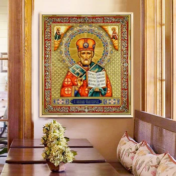 Náboženské Portrét Mozaika Mozaika 5D Maľba Úplné Diamond Umenie Diamond Vyšívaný Vzor Kríž StitchHome Dekorácie