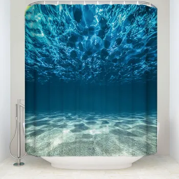 Nádherný Podmorský Svet Rýb Polyester Sprchové Závesy Umývateľný Vysoko Kvalitné Farebné Závesy pre Kúpeľňa so Sprchou Domova