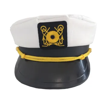 Námorník Loď Jachta Loď Spp Kapitán Klobúk Czapka Navy Marines Admirál Biele Zlato Spp Bežné Vonkajšie Módny Klobúk Gorro Casquette