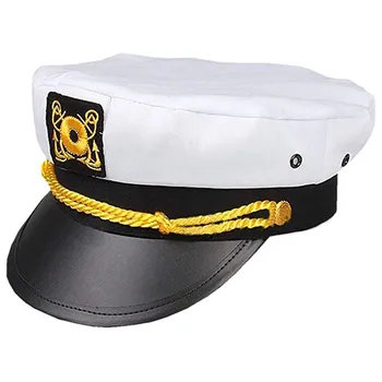 Námorník Loď Jachta Loď Spp Kapitán Klobúk Czapka Navy Marines Admirál Biele Zlato Spp Bežné Vonkajšie Módny Klobúk Gorro Casquette