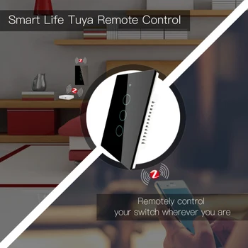 NÁS Tuya ZigBee Smart Light Switch S/Bez Neutrálny Vodič Dva Rozvody Metódy AC100-240v Pracovať S Alexa Domovská stránka Google