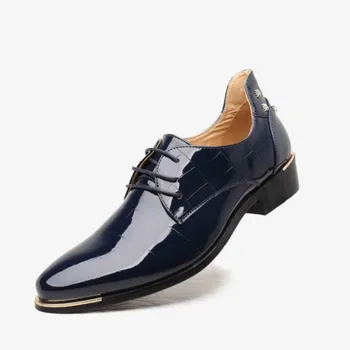 Obchodné Oxford Mužov, Kožené Topánky Priedušná Gumy Formálne Šaty, Topánky Muž Office Svadobné Ploché Obuv Chaussures Homme