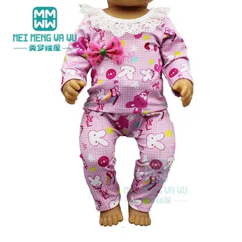 Oblečenie pre bábiku fit 43-45cm new born bábiku American doll príslušenstvo Cartoon kombinézach, bundy, Vianočné darčeky pre deti 41175