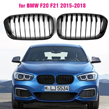 Obličky Výmena Prednej maske pre BMW F20 F21-2019 118i 120i 125i m140i m výkon Lesklý Čierny Grily 7865