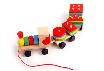 Ochrana životného prostredia Raného Vzdelávania Hračky Presuňte Tri-Sekcia Stavebné Bloky Malé Vlak Veľkoobchod a Maloobchod Youdele