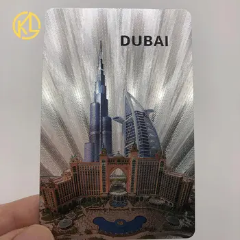 Odolné a nepremokavé Dubaj scenérie série Burj Al Arab strieborné fólie hracie karty v PET materiálu