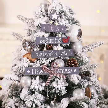 Ozdoby na vianočný Stromček Drevené Visí Doma Prívesok Ornament List Vzorované Príslušenstvo List Prívesok DIY Plavidlá 21378