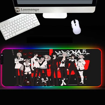 Persona 5 podložka pod Myš RGB Anime Stôl Klávesnice mat Led svietiť Mat kawaii herné príslušenstvo tapis de souris xxl gamer mousepad