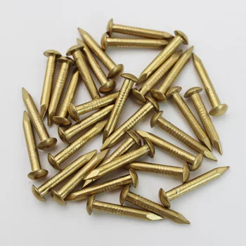 Pevné brass nechty kolo hlavy starožitné kolíky 100ks 2.8x20mm 12776