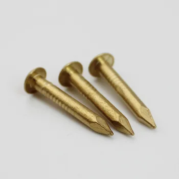 Pevné brass nechty kolo hlavy starožitné kolíky 100ks 2.8x20mm