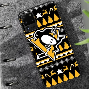 Pittsburgh Penguins Telefón Prípade Cover obal Pre Samsung Galaxy S 7 8 9 10 e 20 FE okraji uitra plus Poznámka 9 10 20 black Späť Tpu