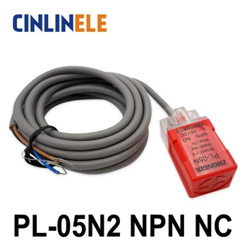PL-05N2 5mm snímací DC NPN NC Kocka shell induktívne Obrazovky štít typ blízkosti prepínač LP05 snímač 17*17*35
