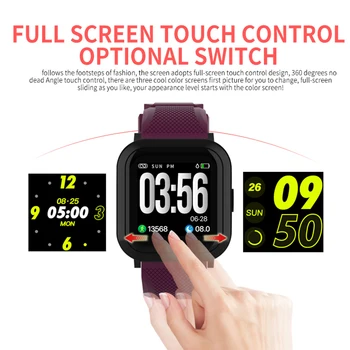 Plne dotykový displej inteligentný pásmo Tepovej frekvencie smart hodinky šport náramok fitness kapela smartwatch náramok ženy pk mi band 3 37755