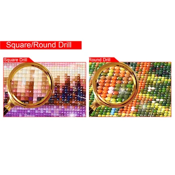 Plné Námestia/Round-Diamond 5D DIY Diamond Maľovanie vitajte Psa Diamond Výšivky Cross Stitch Mozaiky Drahokamu ZQ