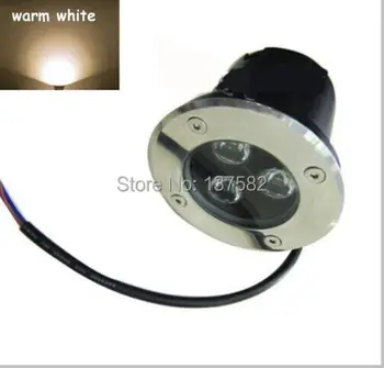 Pochovaný LED Podzemné Lampa 3*1W LED Poschodí Zapustené Osvetlenie Lampa DC12V alebo AC85-265V Teplá Biela/Studená Biela/Červená/Zelená/Modrá/Žltá