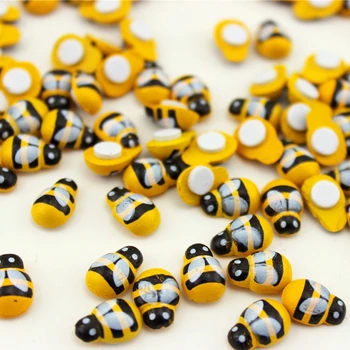 Podporu! 100ks Domova Mini Bee Drevené Hubky Samolepiace Samolepky na Stenu