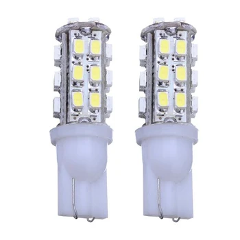 Podporu! 2 x T10 501 W5W 3528 SMD 28 LED nočné svetlo žiarovky lampy biele Xenon auto AUTO 12V klin stropné svetlá