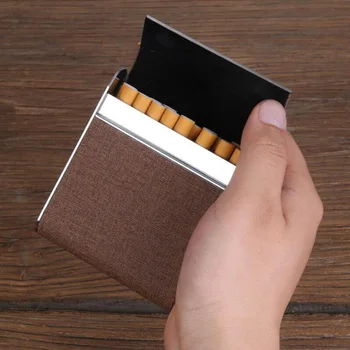 Podržte 20 Kusov Cigariet Prípade Módne Prenosné Plátno Cigariet Prípade Titánové Ocele Rám Krabíc Cigariet Fajčenie Boxy
