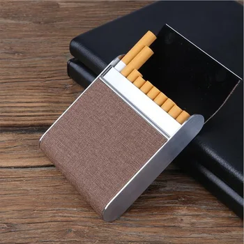 Podržte 20 Kusov Cigariet Prípade Módne Prenosné Plátno Cigariet Prípade Titánové Ocele Rám Krabíc Cigariet Fajčenie Boxy