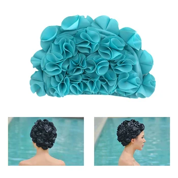 Praktické Troch-Dimenzionální Petal Plávanie Čiapky Pre Dlhé Vlasy Vonkajšie Ženy Kvety Dizajn Spp Jemné, Pohodlné Plávanie Spp