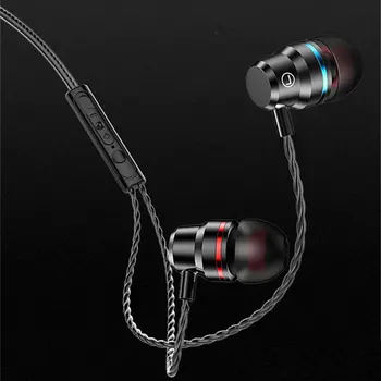 Praktický A Prenosný 3,5 mm Káblové In-Ear Slúchadlá Športové Hudba Video Hry S Vysokým Rozlíšením Mikrofón