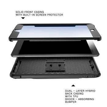 Pre 2019 IPAD10.2 Palcové Tablet PC Prípade TPU Shockproof Ochranný Zadný Kryt s Perom Slot Stojan Tabletu puzdro pre iPad 10.2