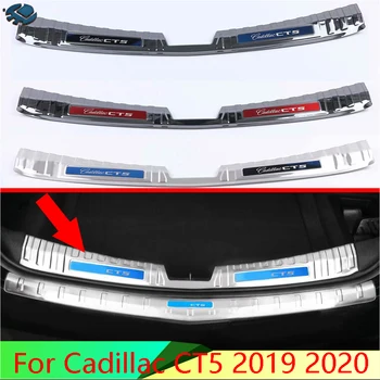 Pre Cadillac CT5 2019 2020 Auto Doplnky z Nerezovej Ocele Zadný Kufor Šúchať Platňa Dverí, Parapet Kryt Lišty Obloha