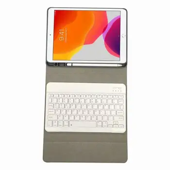 Pre iPad9.7 10.2 10.5 Hodváb Smart Case Pero Slot Ultra Tenké Odnímateľný Podsvietenie Bluetooth Klávesnicu, Kožený Kryt Pre iPad Mini 5