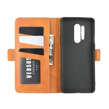 Pre OnePlus 8 Pro Flip Magnetické Kožené puzdro coverfor OnePlus 8 Kryt Telefónu Peňaženky prípade Fundas>