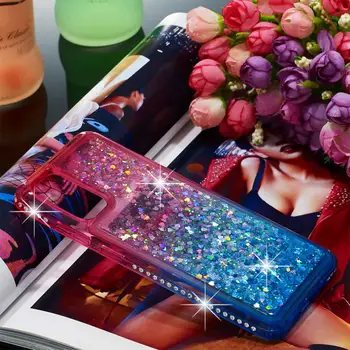 Pre Samsung Galaxy S20 Ultra S10 Lite S9 S8 Plus S10e Luxusné Gradient Lesk Quicksand Transparentné Prípade Diamond TPU Kryt Telefónu